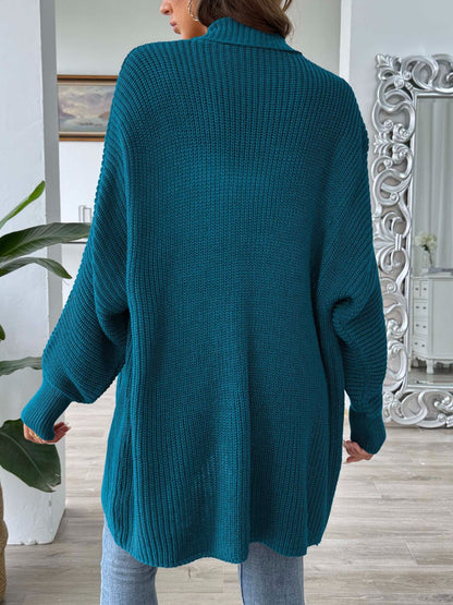 Open Front Long Sleeve Cardigan-Angel Casuals