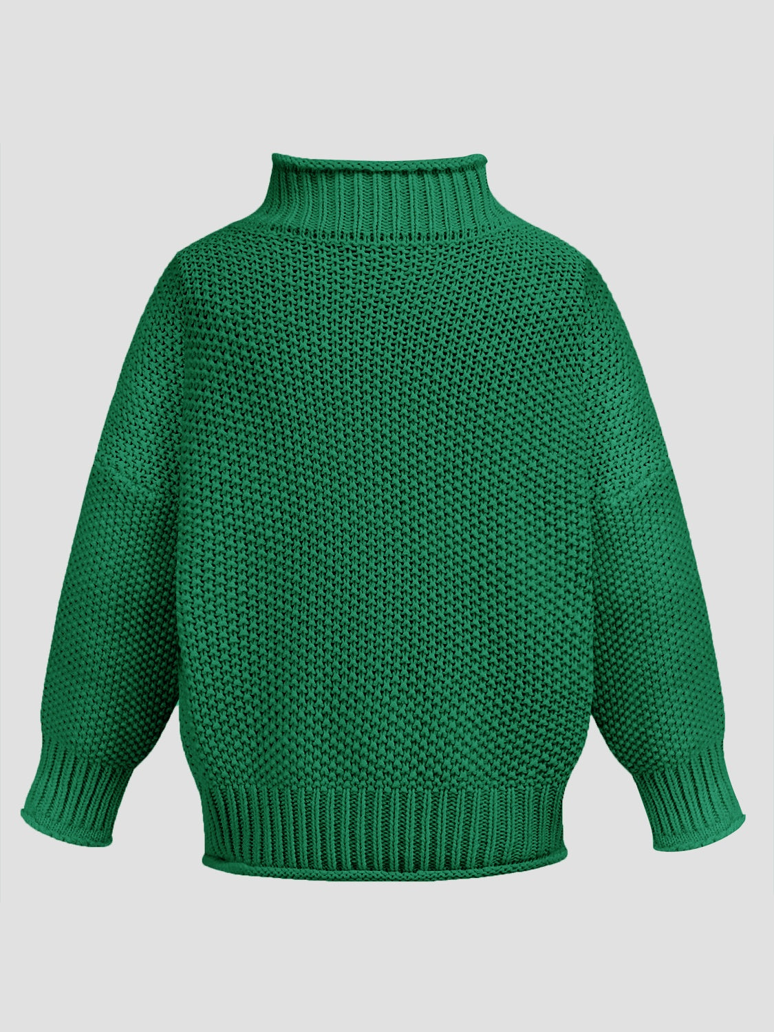 Turtleneck Long Sleeve Sweater-Angel Casuals