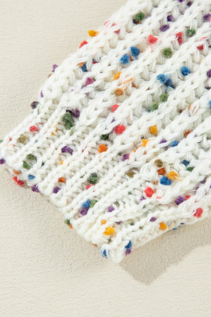Twisted Confetti Boat Neck Sweater-Angel Casuals