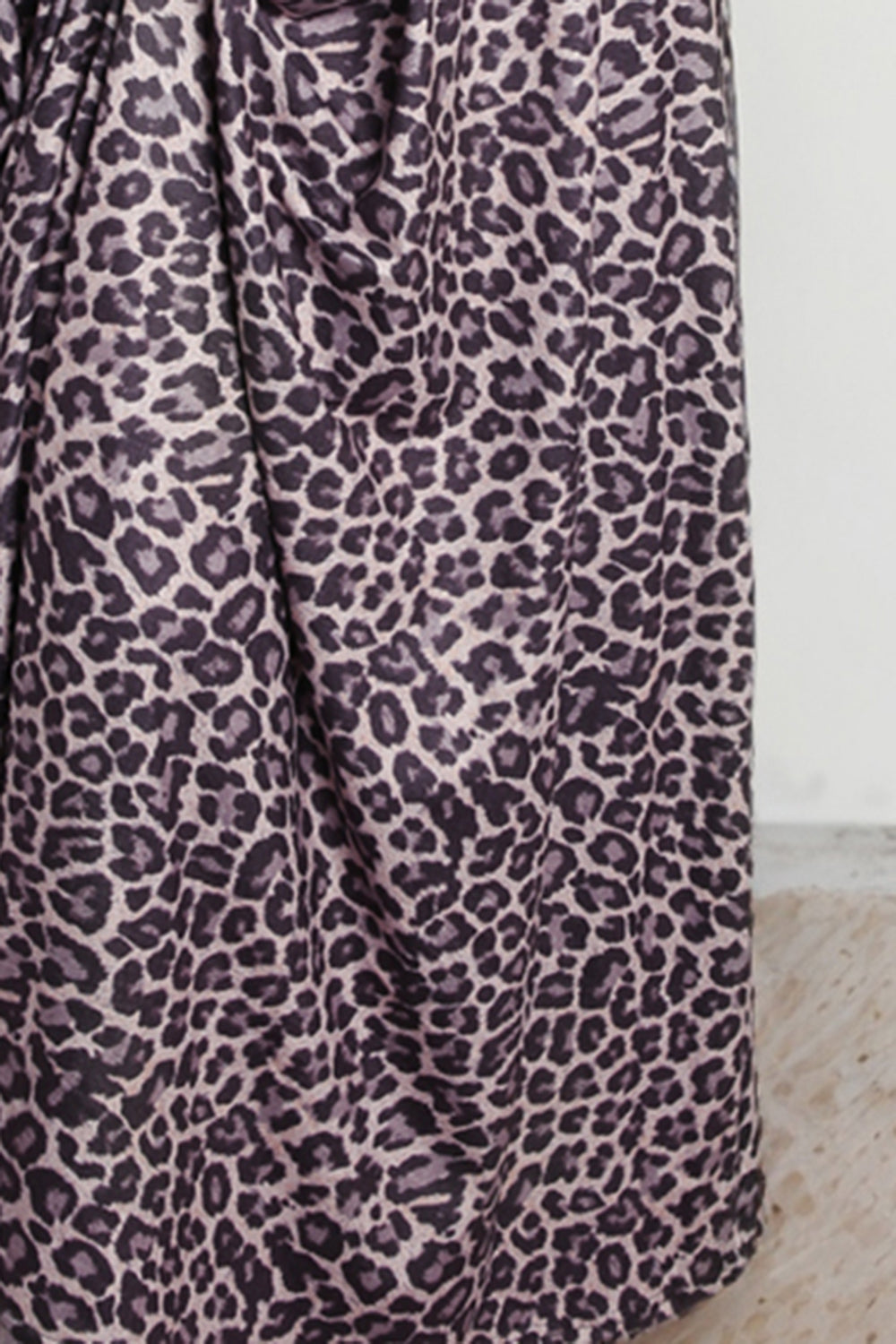 Leopard Round Neck Maxi Dress-Angel Casuals