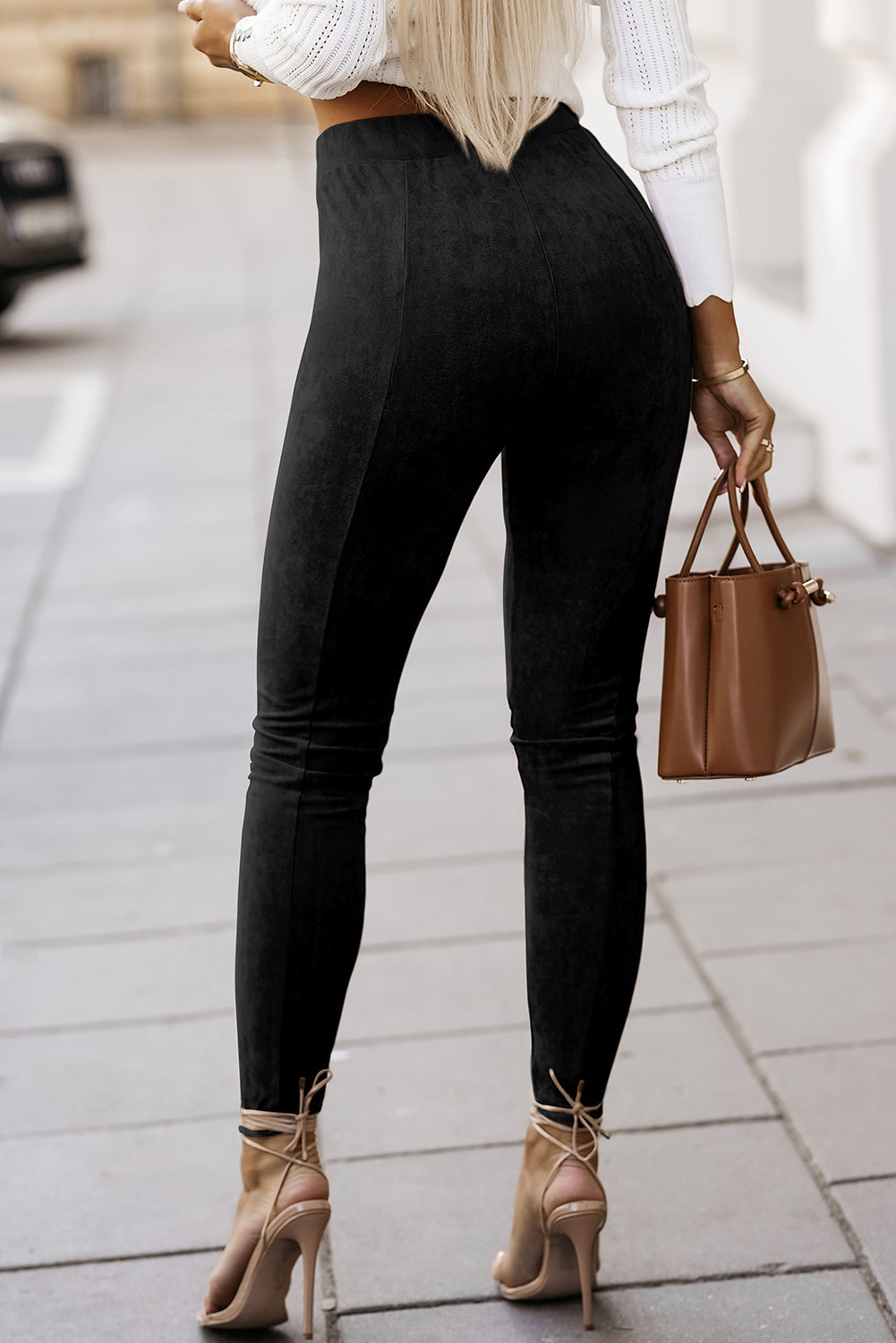 High Waist Skinny Leggings-Angel Casuals