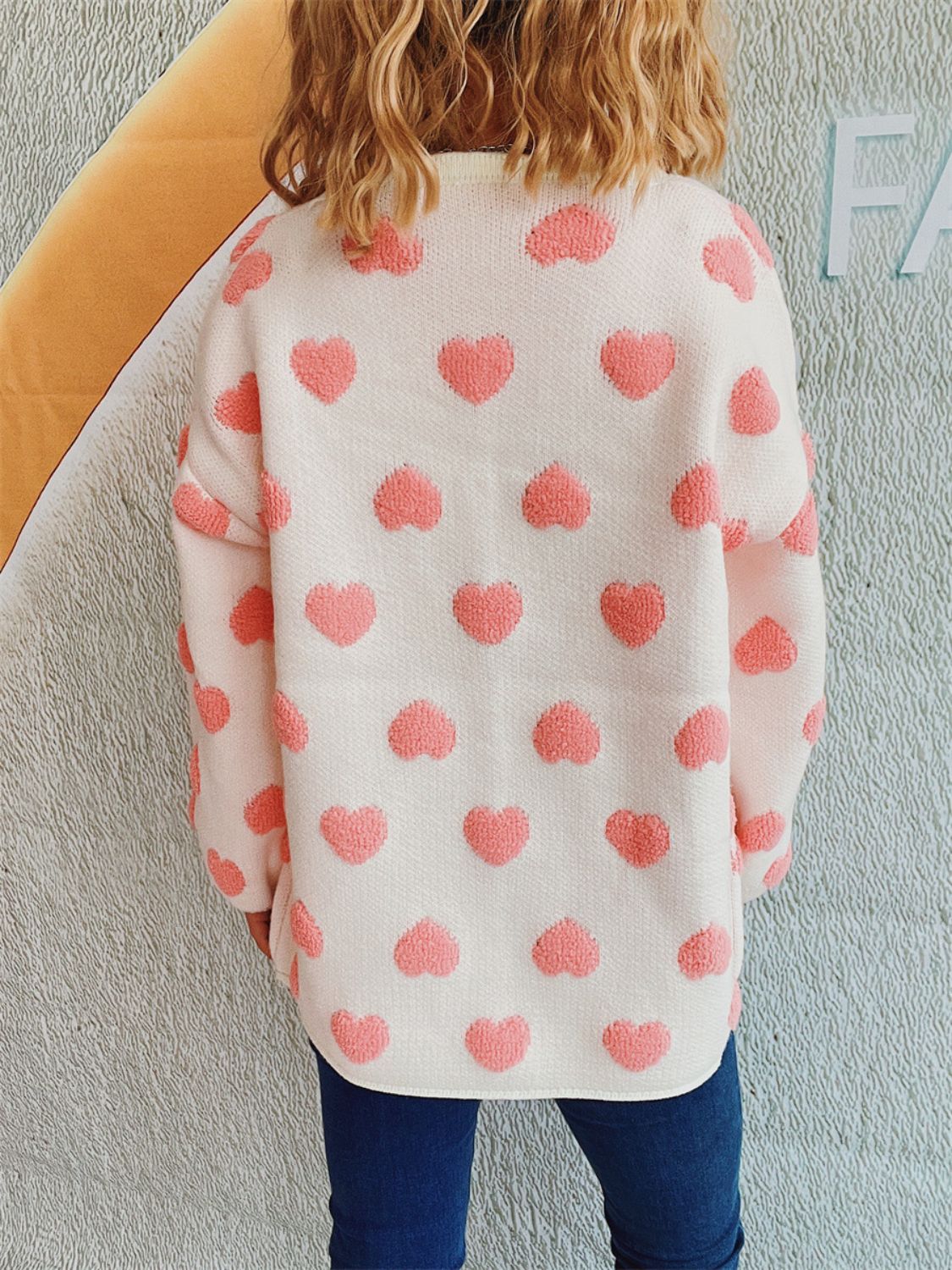 Heart Button Up Long Sleeve Cardigan-Angel Casuals