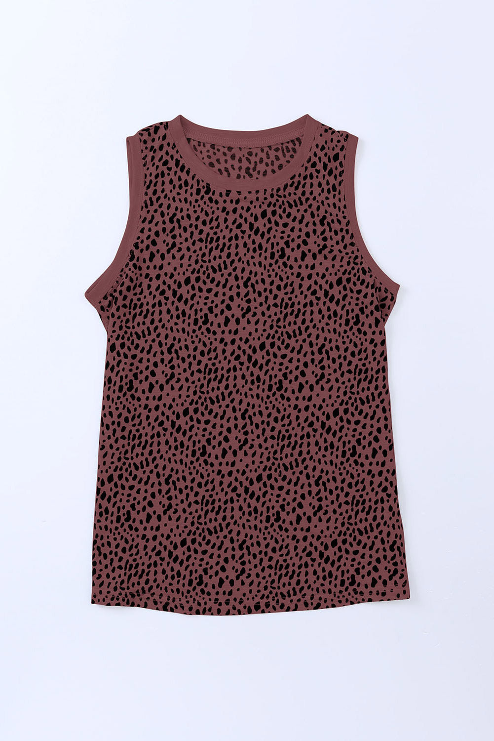 Printed Round Neck Tank-Angel Casuals