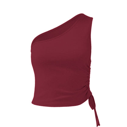 One Shoulder Tie Detail Cami-Angel Casuals