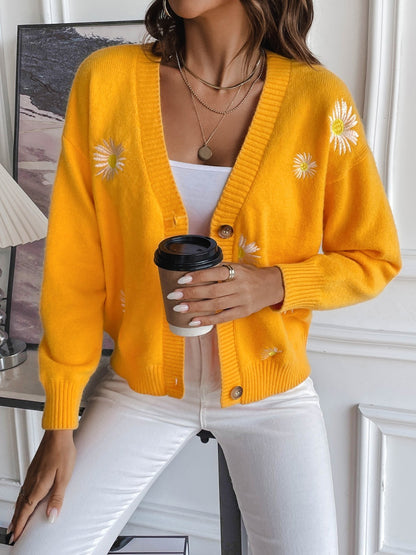 Floral Button Up Cardigan-Angel Casuals