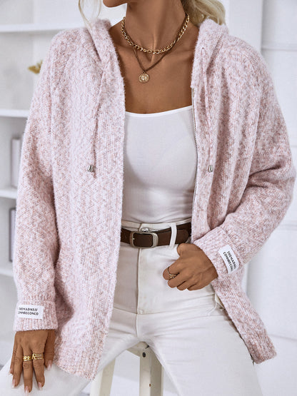 Zip-Up Hooded Sweater-Angel Casuals