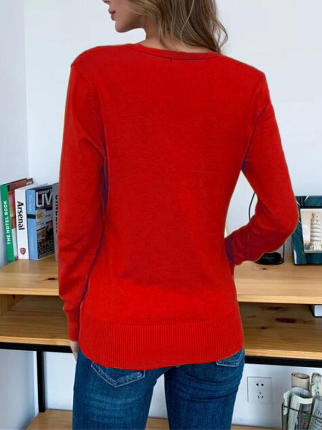 Button Up Long Sleeve Cardigan-Angel Casuals