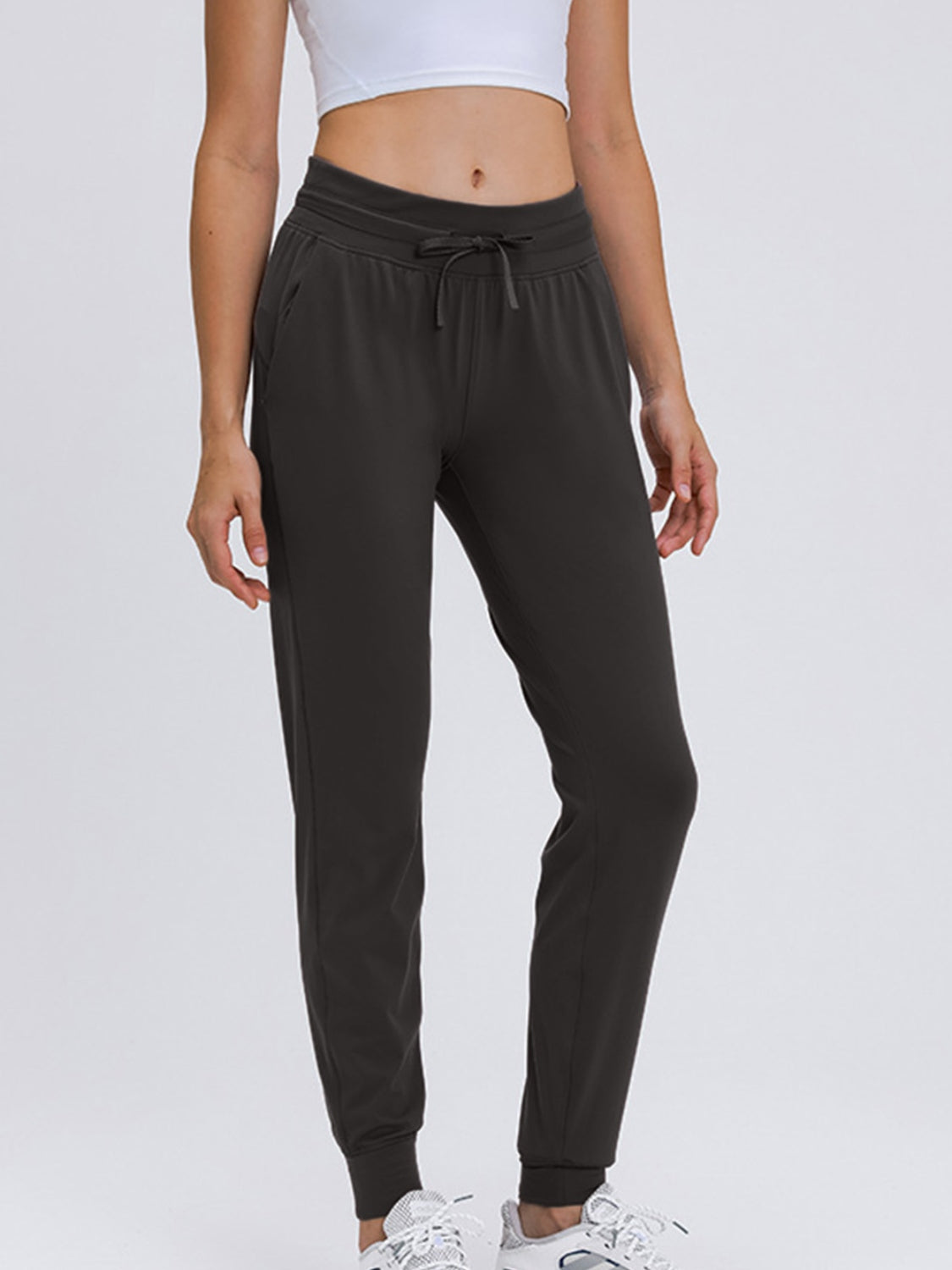 Double Take Tied Joggers with Pockets-Angel Casuals