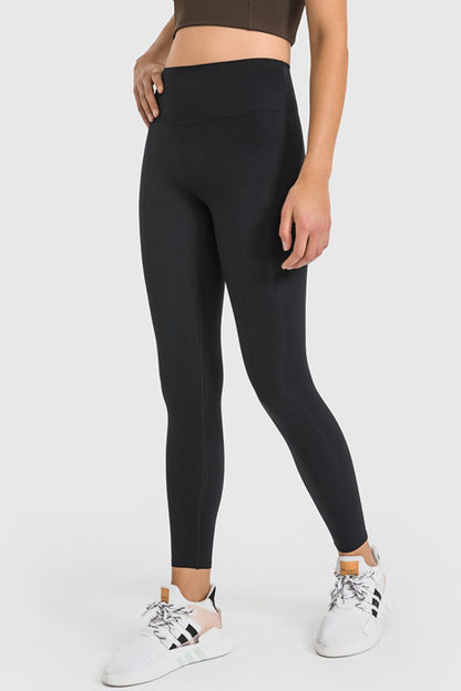 High Waist Ankle-Length Yoga Leggings-Angel Casuals