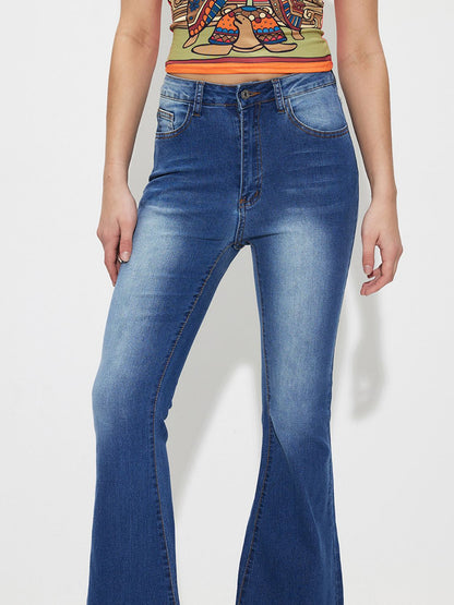 Mid-Rise Waist Bootcut Jeans-Angel Casuals