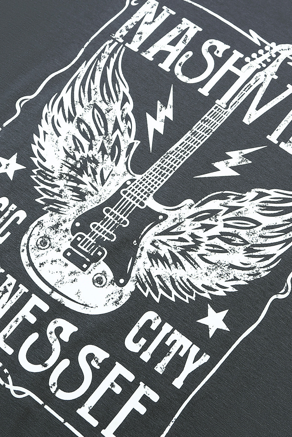 NASHVILLE MUSIC CITY TENNESSEE Graphic T-Shirt-Angel Casuals