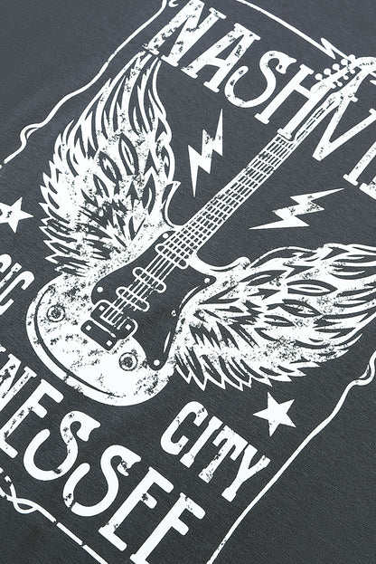 NASHVILLE MUSIC CITY TENNESSEE Graphic T-Shirt-Angel Casuals