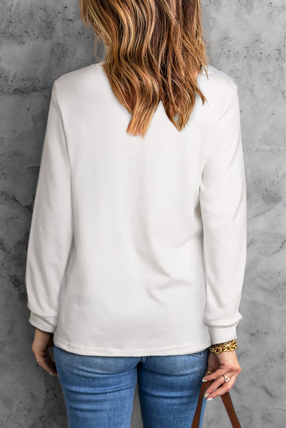 Round Neck Long Sleeve Top-Angel Casuals