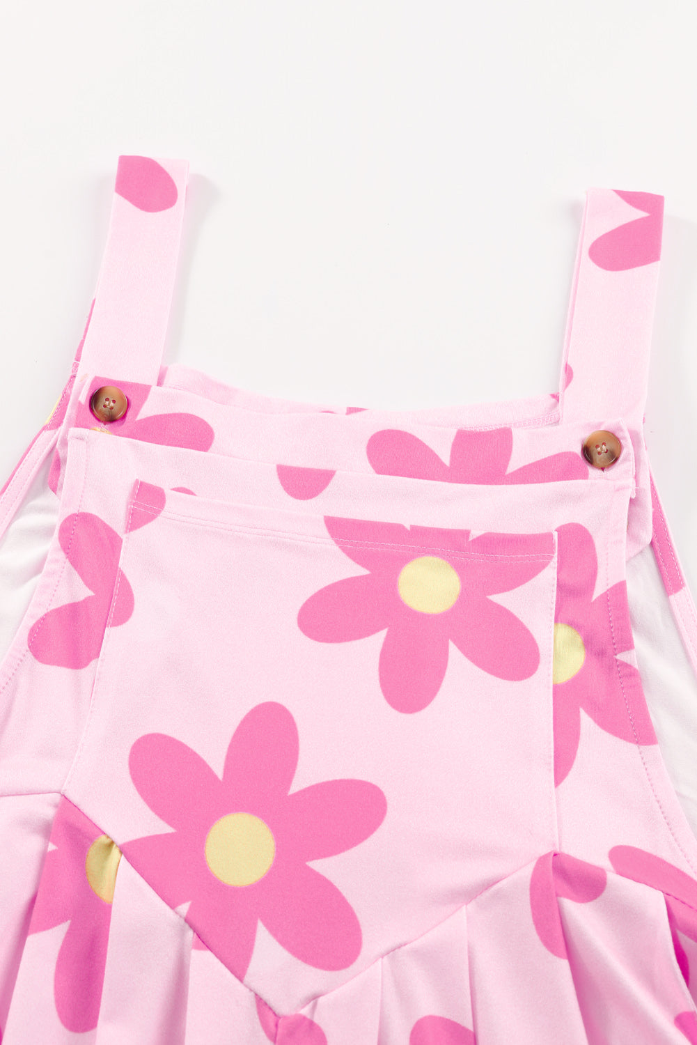 Pocketed Flower Wide Strap Overall-Angel Casuals