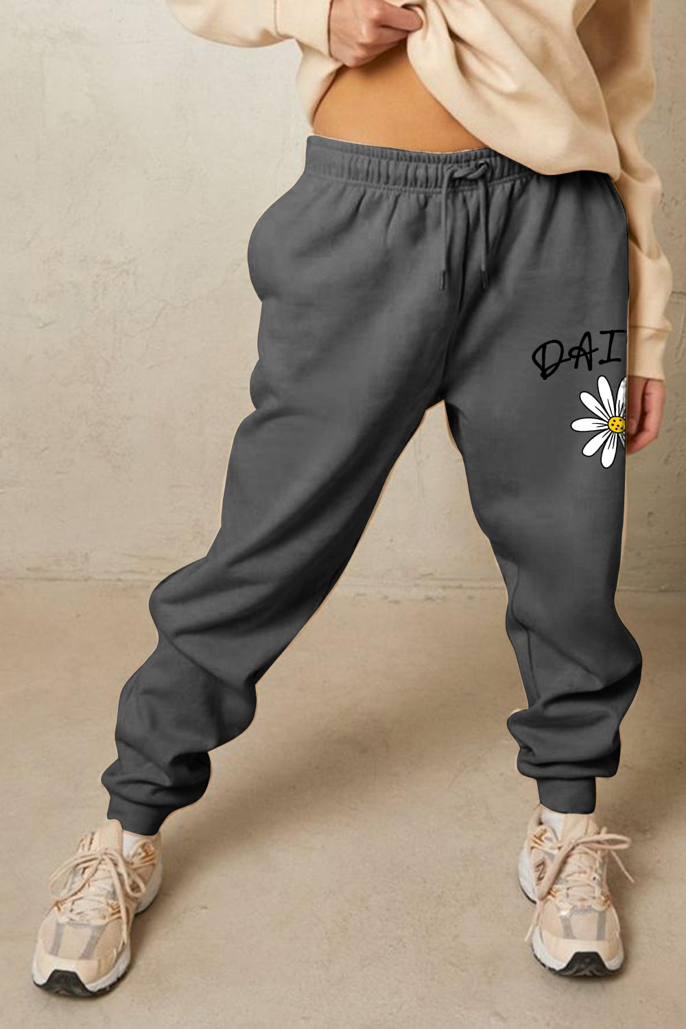 Simply Love Simply Love Full Size Drawstring DAISY Graphic Long Sweatpants-Angel Casuals