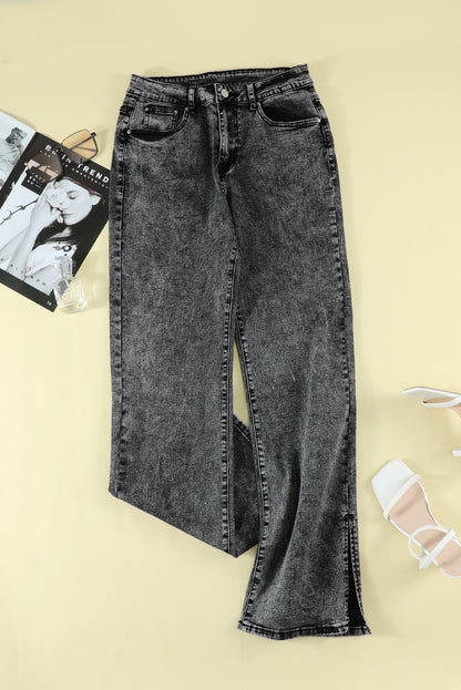 Slit Flare Jeans-Angel Casuals