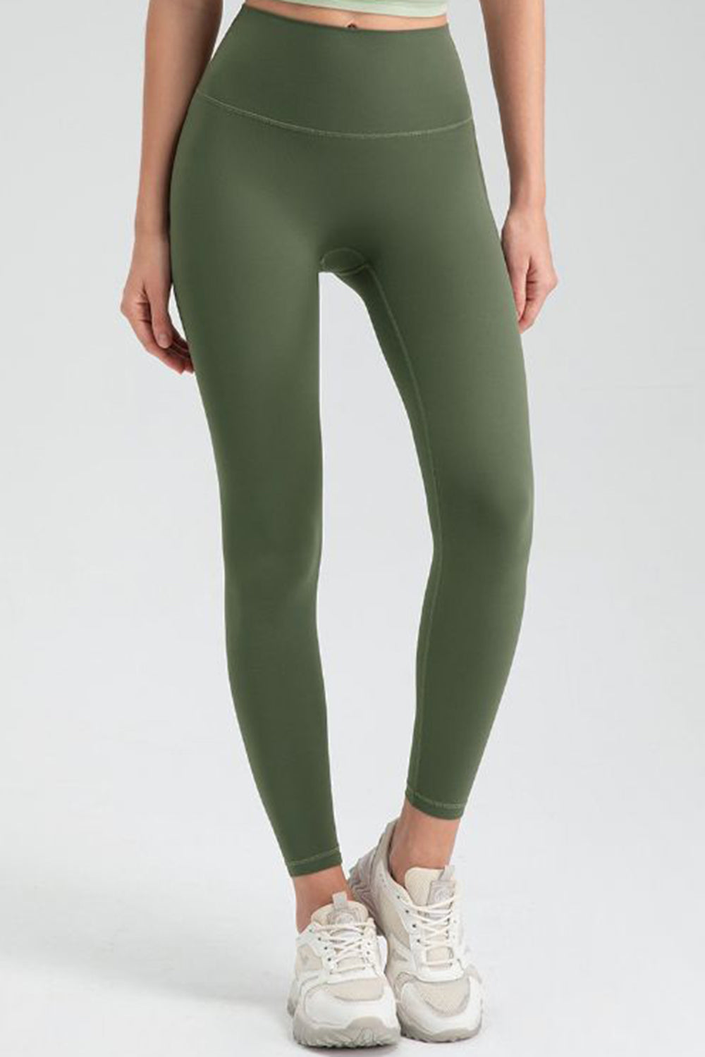 Wide Waistband High Waist Sport Leggings-Angel Casuals