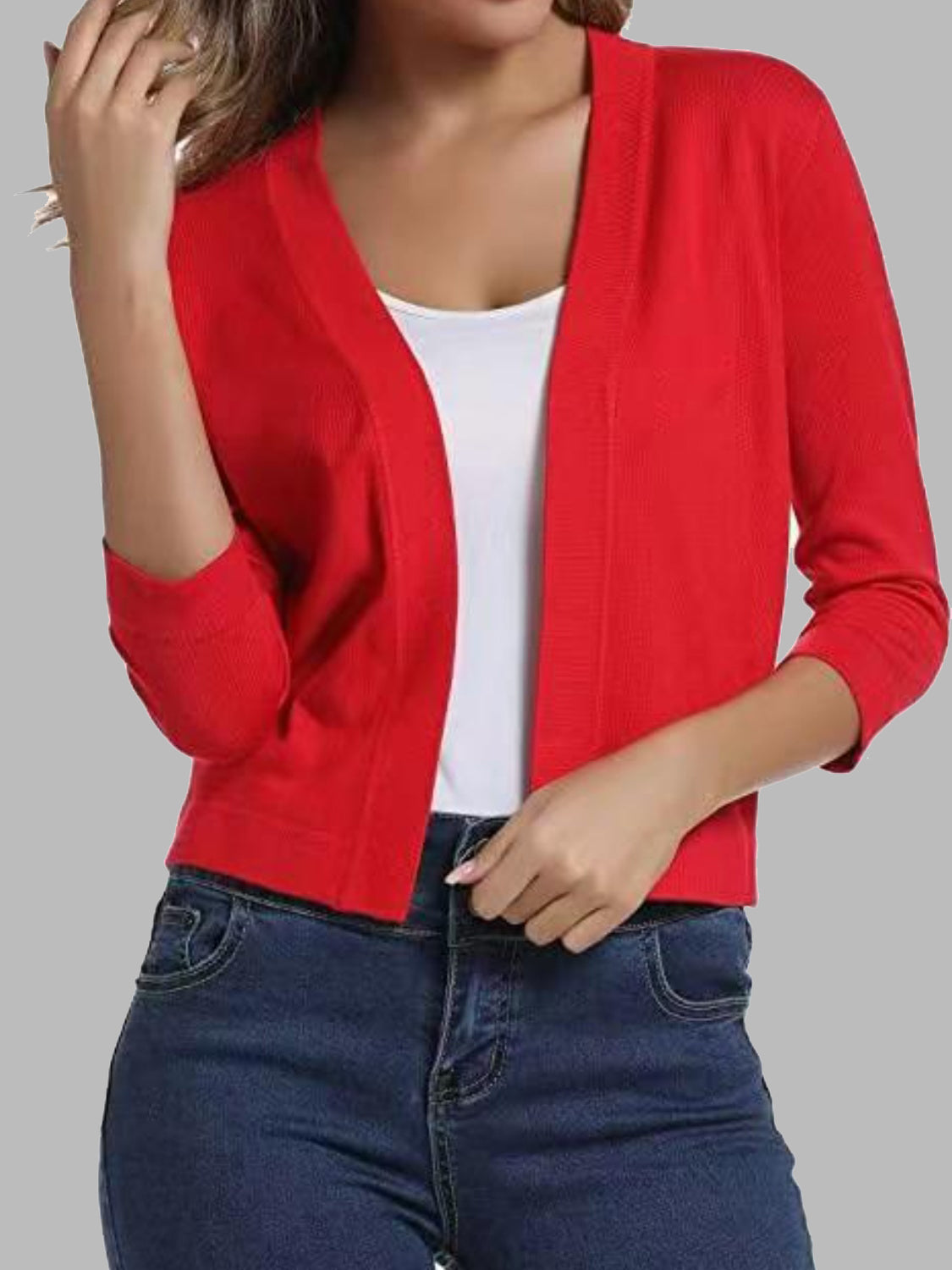 Open Front Cardigan-Angel Casuals