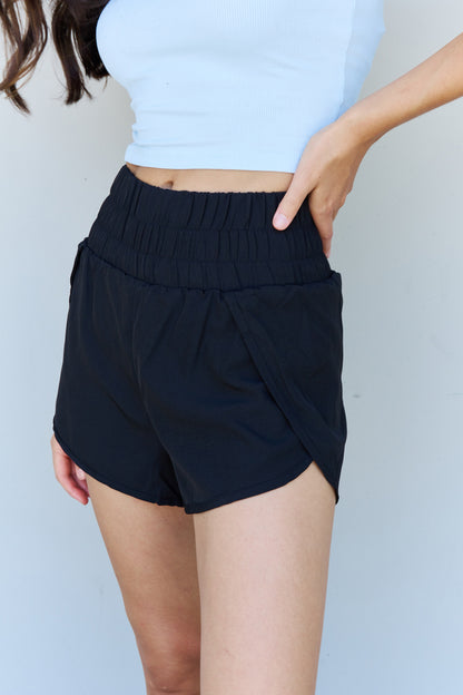 Ninexis Stay Active High Waistband Active Shorts in Black-Angel Casuals