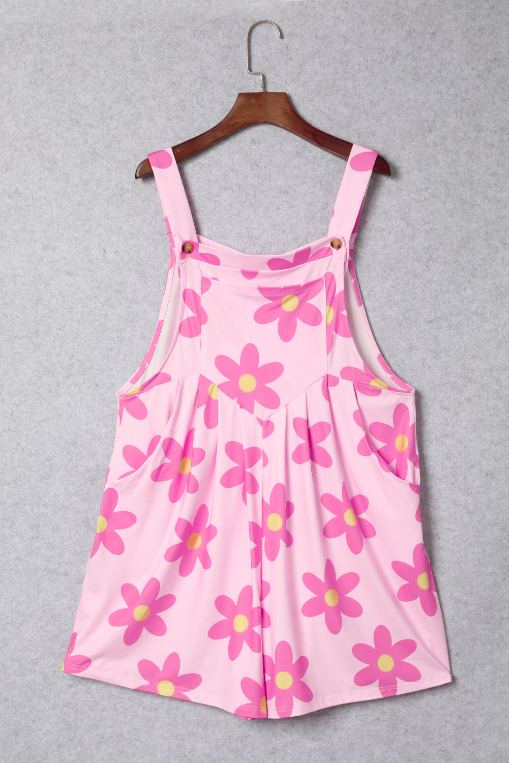 Pocketed Flower Wide Strap Overall-Angel Casuals