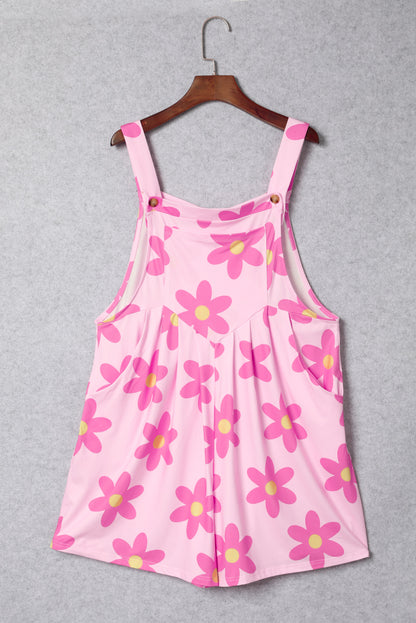 Pocketed Flower Wide Strap Overall-Angel Casuals