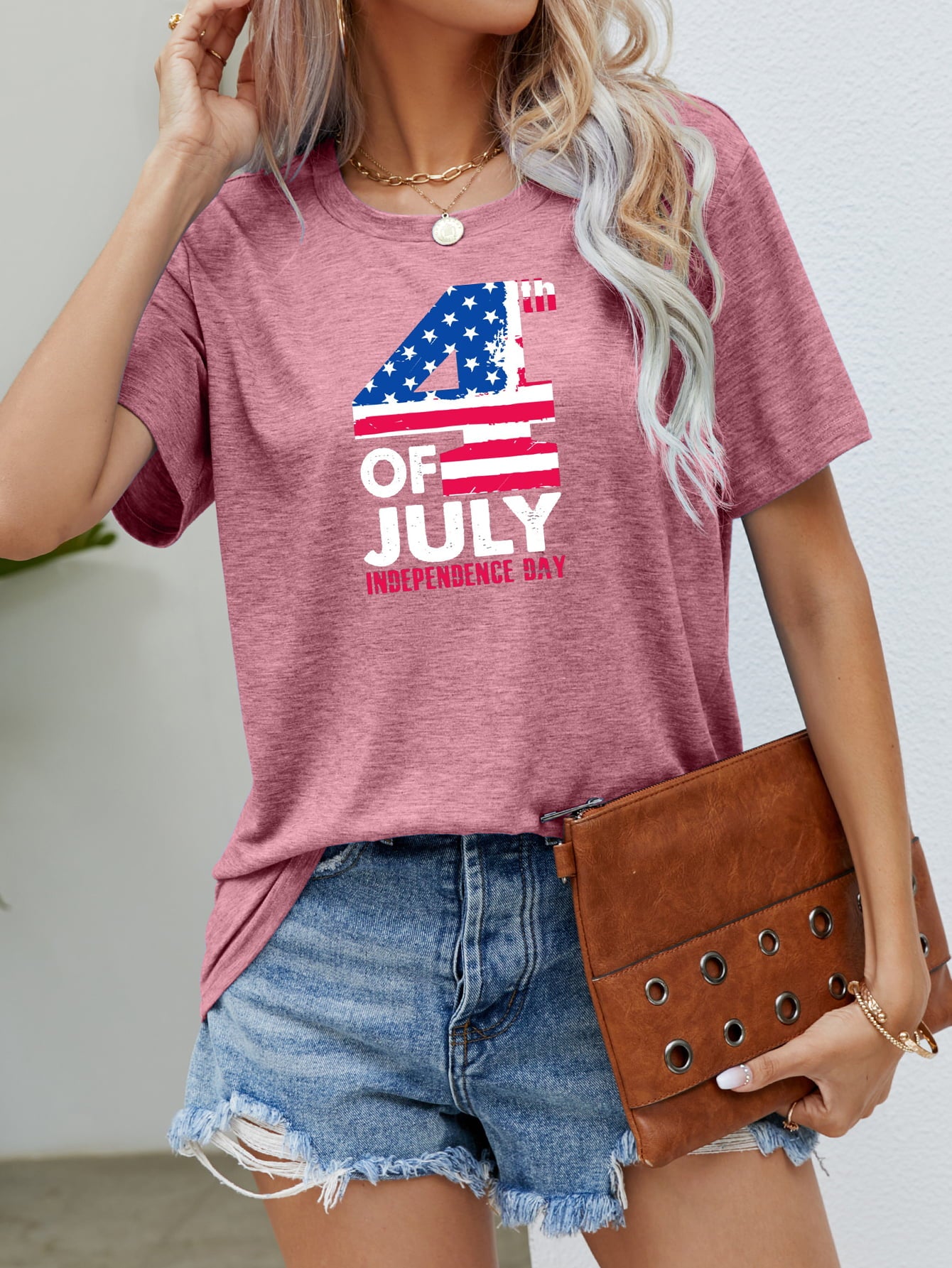 4th OF JULY INDEPENDENCE DAY Graphic Tee-Angel Casuals