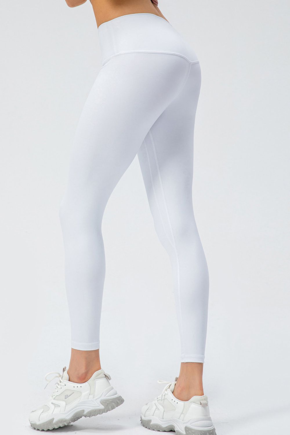 Wide Waistband Slim Fit Active Leggings-Angel Casuals