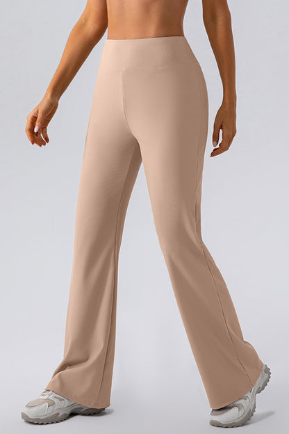 High Waist Straight Active Pants-Angel Casuals