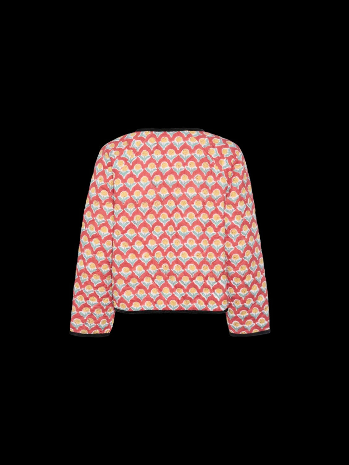 Tied Printed Long Sleeve Jacket-Angel Casuals