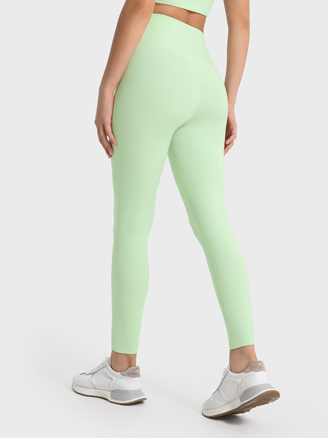 Wide Waistband Sports Leggings-Angel Casuals