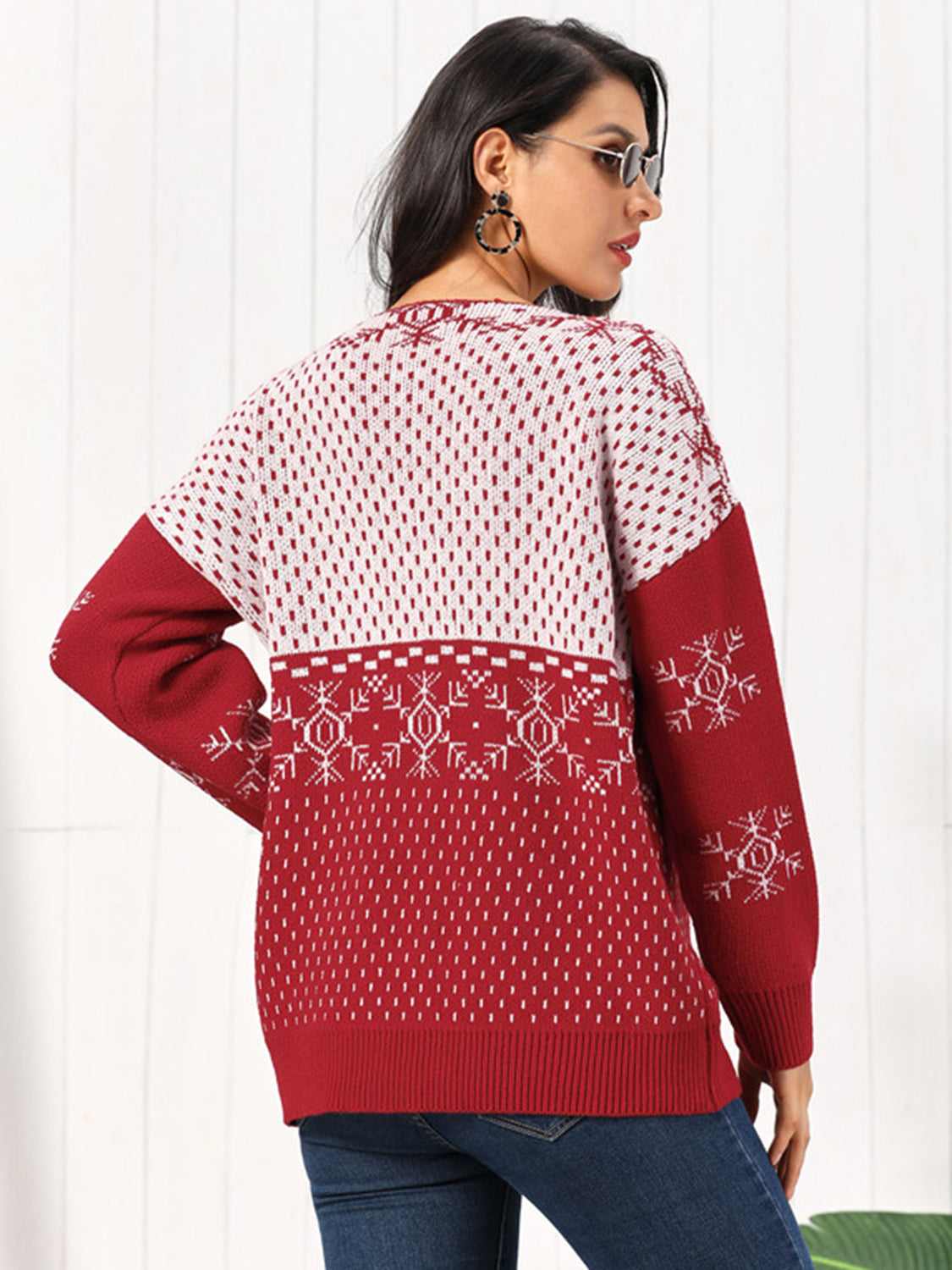 Snowflake Button Down Cardigan-Angel Casuals