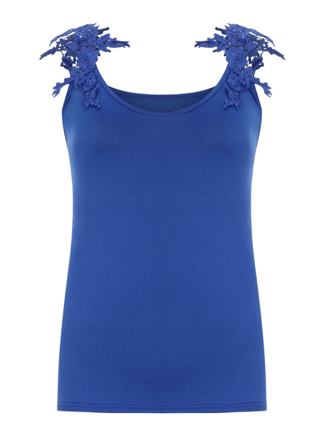 Full Size Lace Detail Scoop Neck Tank-Angel Casuals