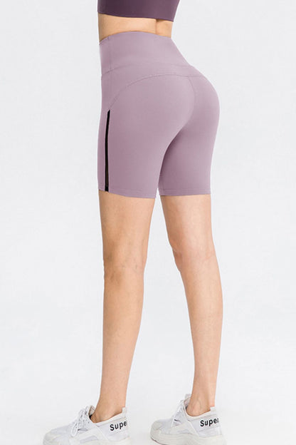 Wide Waistband Sports Shorts-Angel Casuals