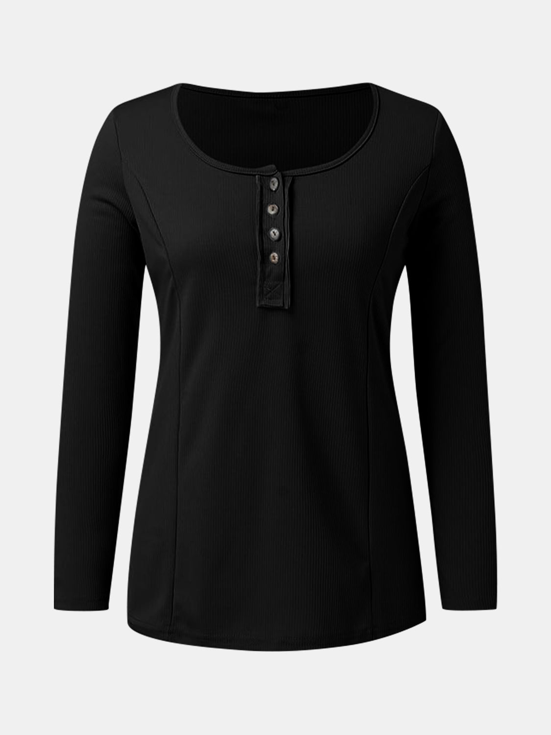 Full Size Scoop Neck Long Sleeve T-Shirt-Angel Casuals