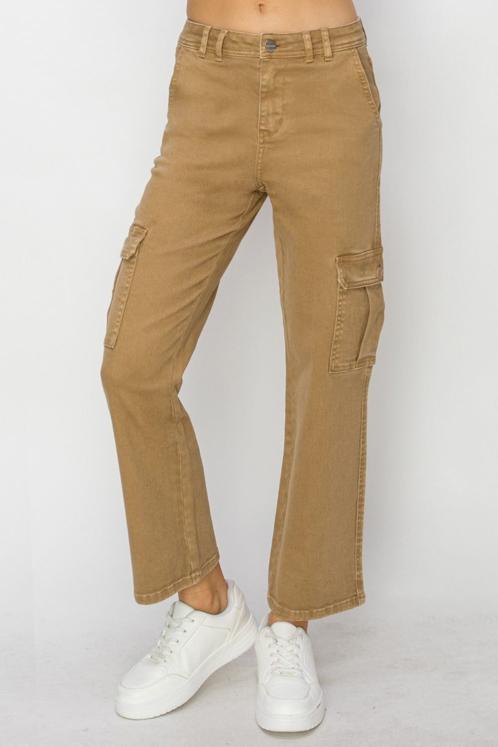 Risen Full Size High Rise Cargo Jeans-Angel Casuals