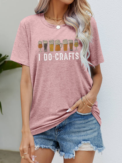 I DO CRAFTS Round Neck T-Shirt-Angel Casuals