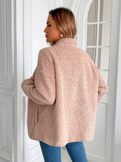 Ivy Lane Zip Up Long Sleeve Fuzzy Jacket-Angel Casuals