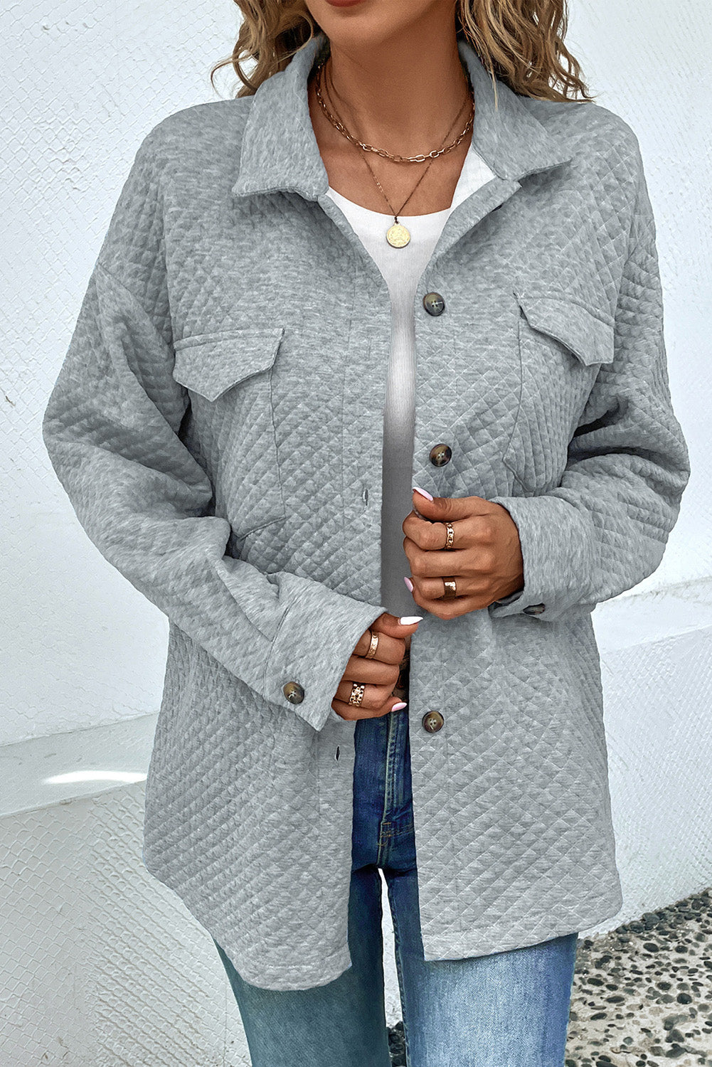 Button Down Collared Jacket-Angel Casuals