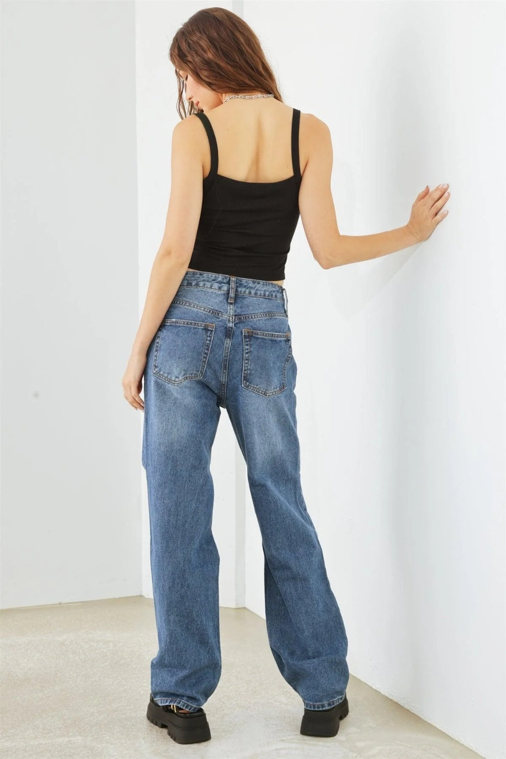 HAMMER COLLECTION Distressed High Waist Jeans-Angel Casuals