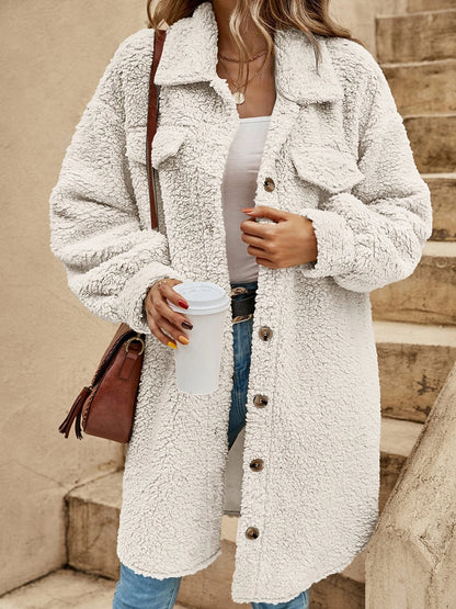 Collared Button Down Coat-Angel Casuals