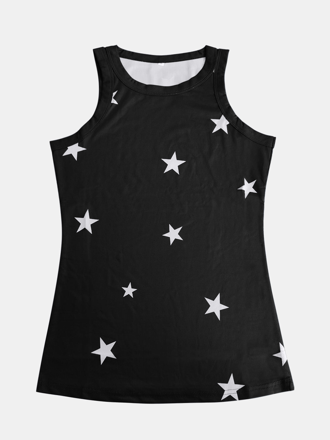 Full Size Star Round Neck Tank-Angel Casuals