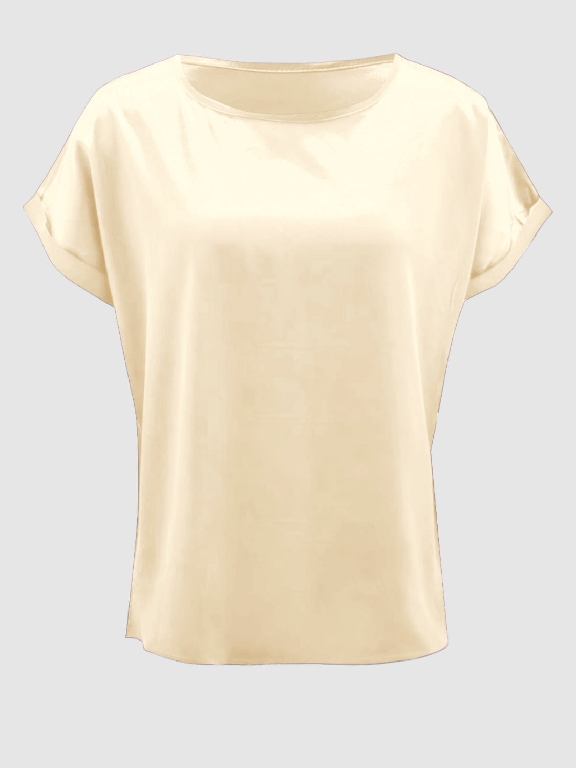 Round Neck Short Sleeve T-Shirt-Angel Casuals