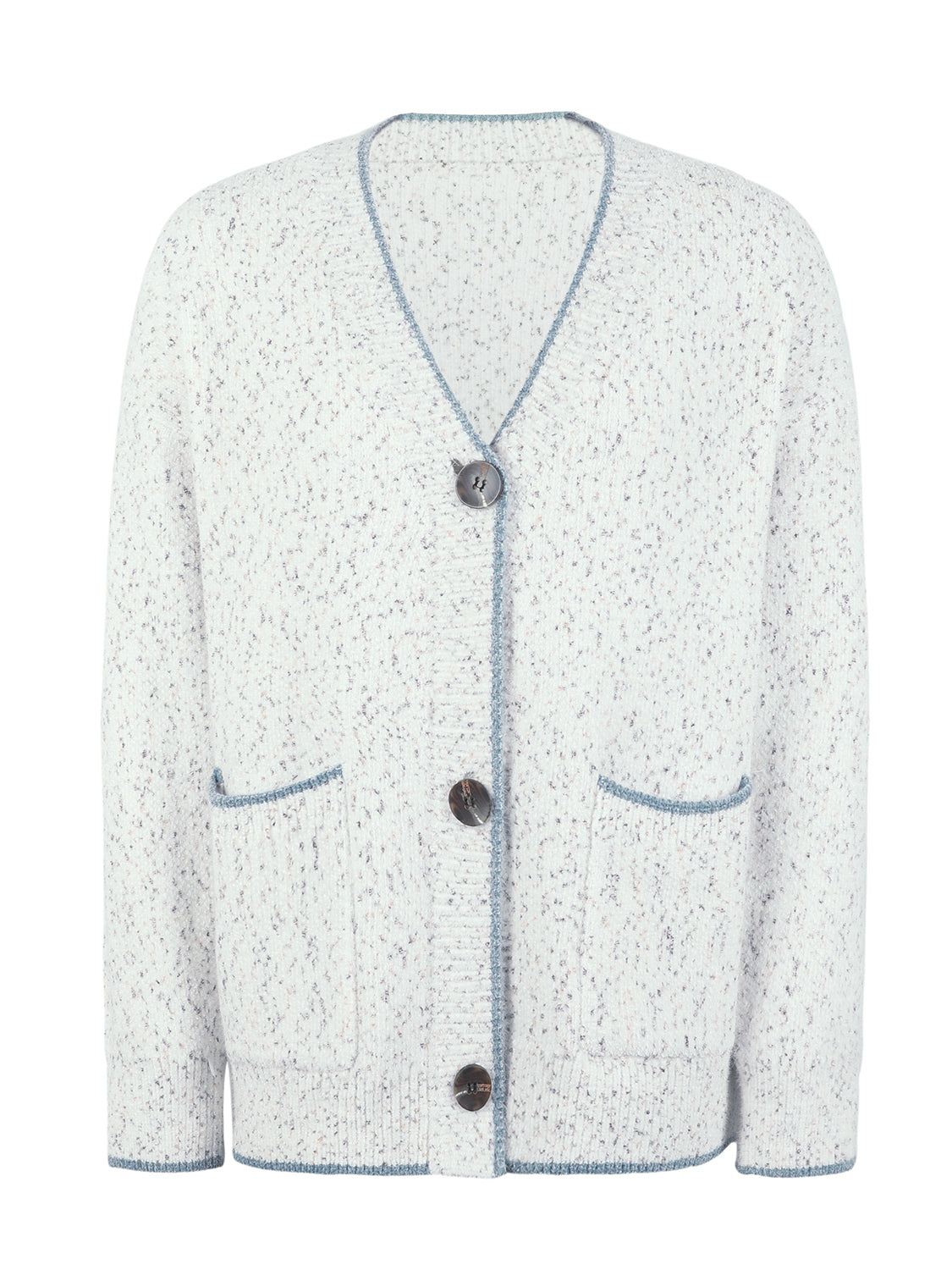 Button Down V-Neck Cardigan with Pockets-Angel Casuals