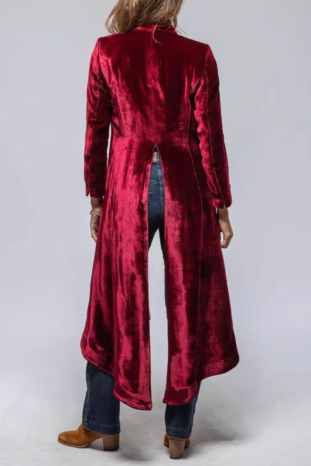 Slit Back Open Front Cardigan-Angel Casuals