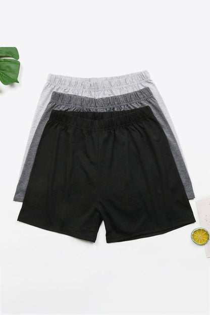 3-Pack Elastic Waist Shorts-Angel Casuals