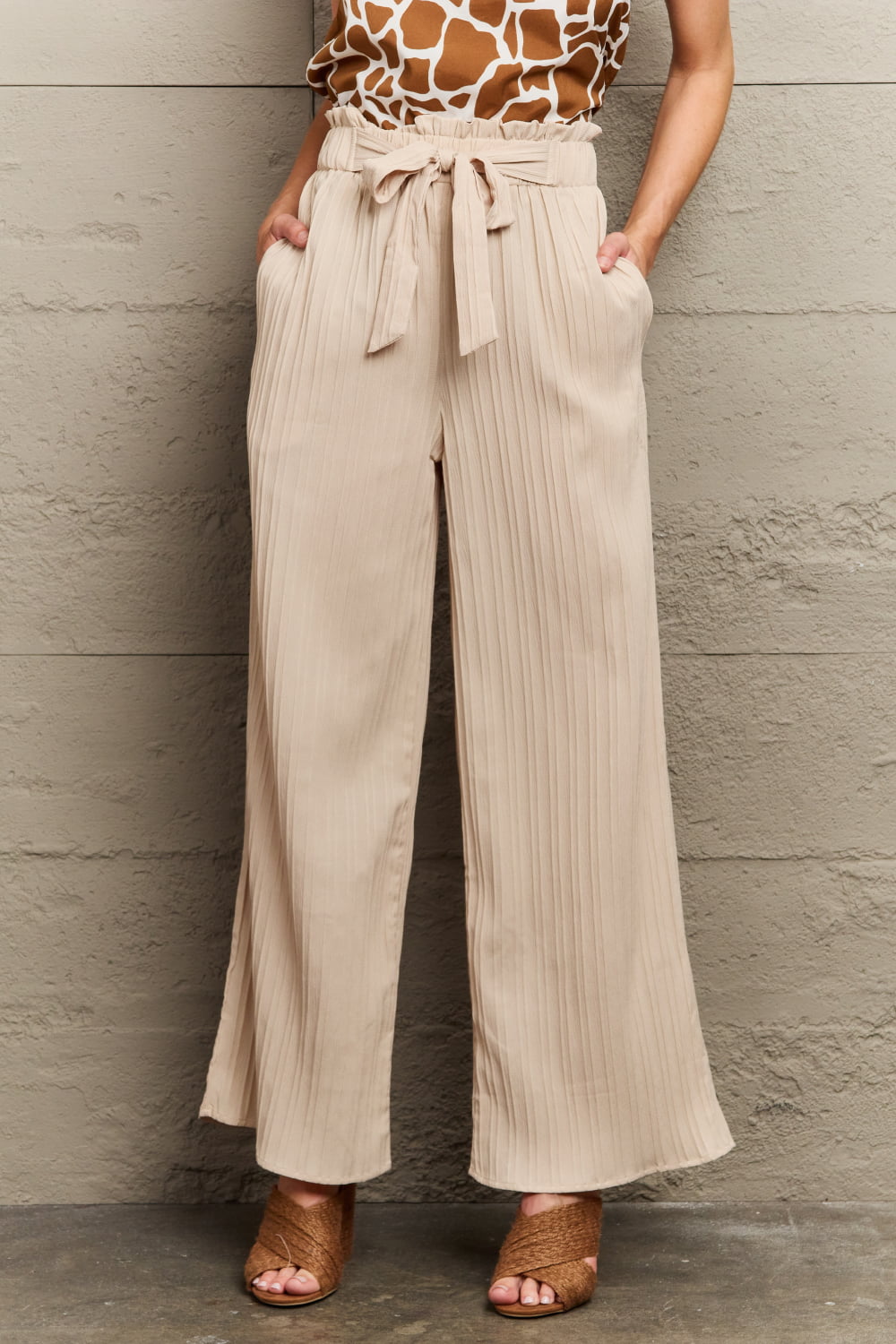 Tie Waist Long Pants-Angel Casuals