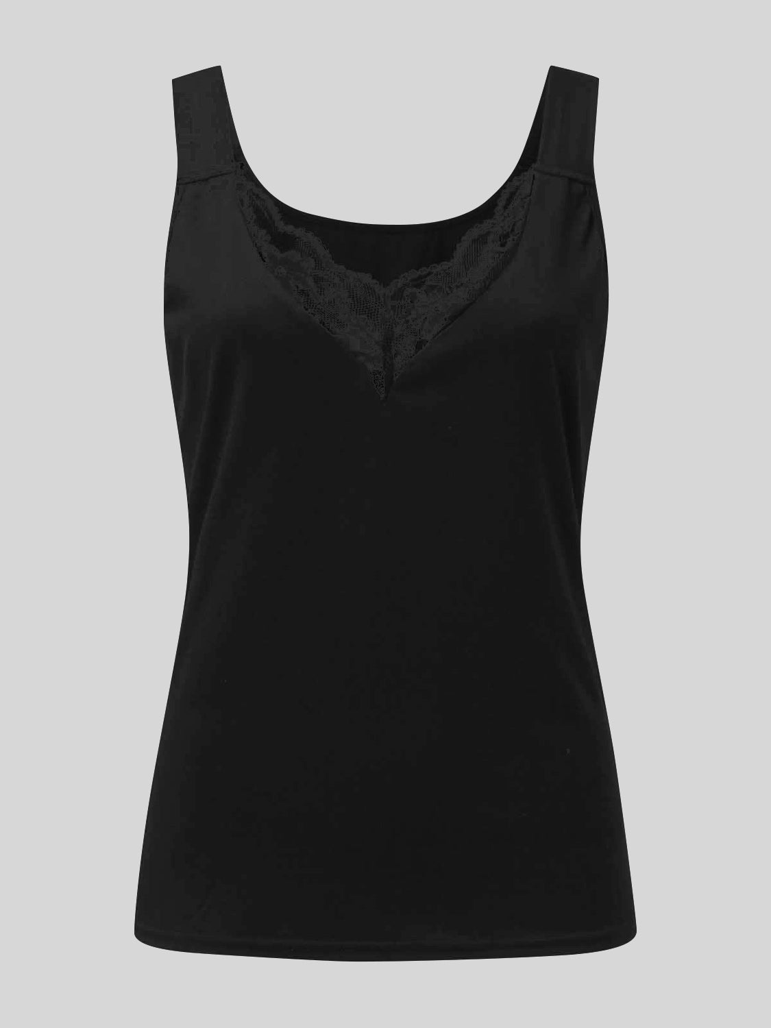 Full Size Lace Detail Sweetheart Neck Tank-Angel Casuals