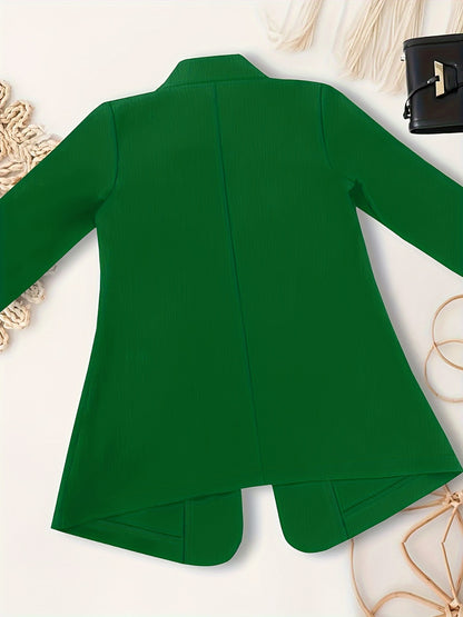 Open Front Long Sleeve Jacket-Angel Casuals