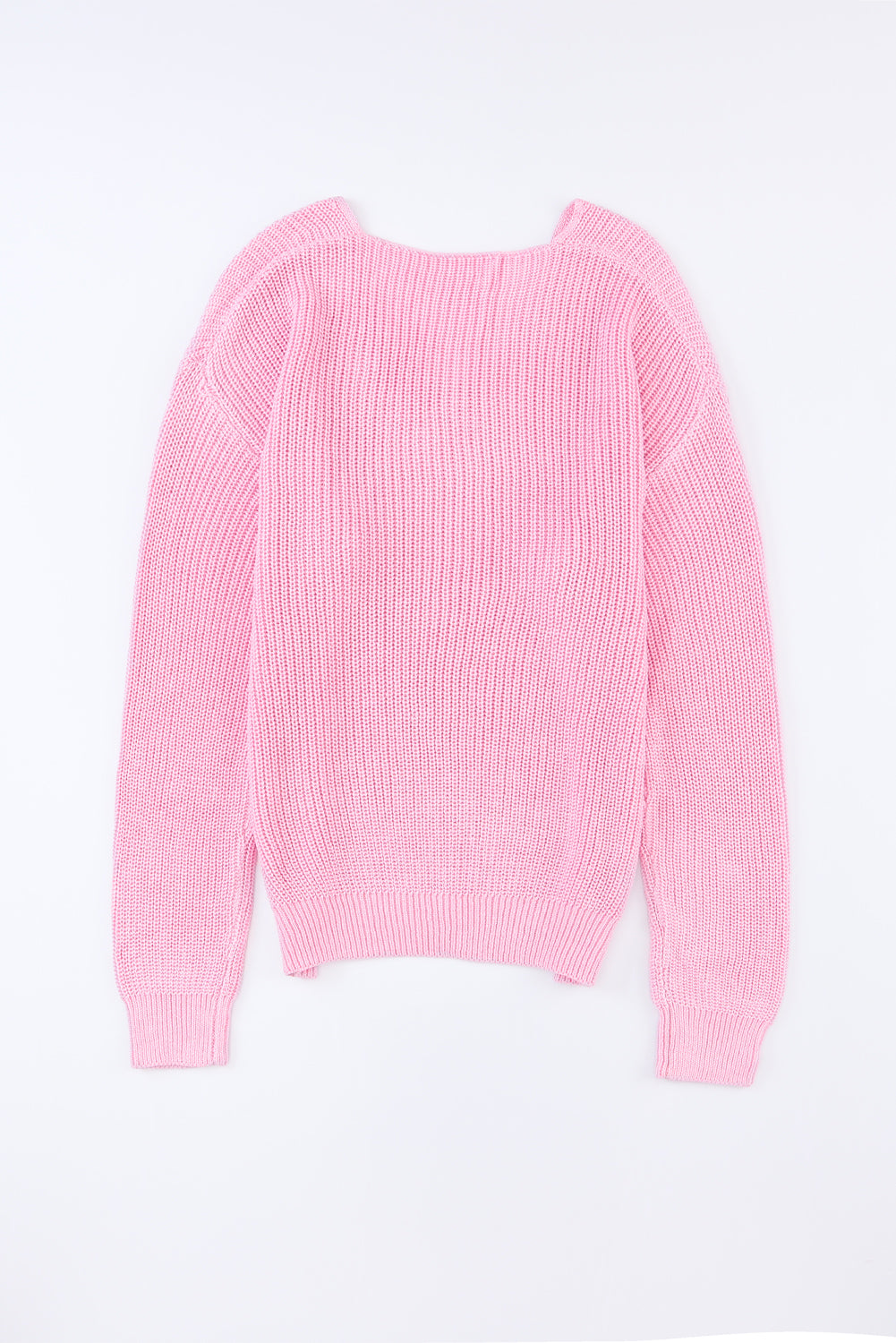 V-Neck Drop Shoulder Sweater-Angel Casuals