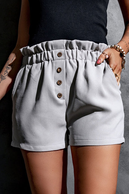 Paperbag Shorts with Pockets-Angel Casuals